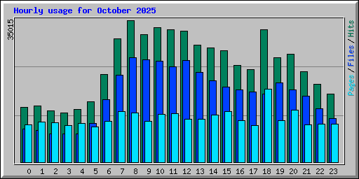 Hourly usage for October 2025