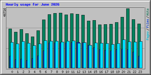 Hourly usage for June 2026
