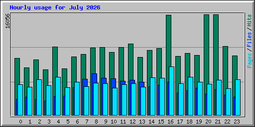 Hourly usage for July 2026