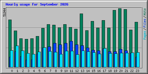Hourly usage for September 2026